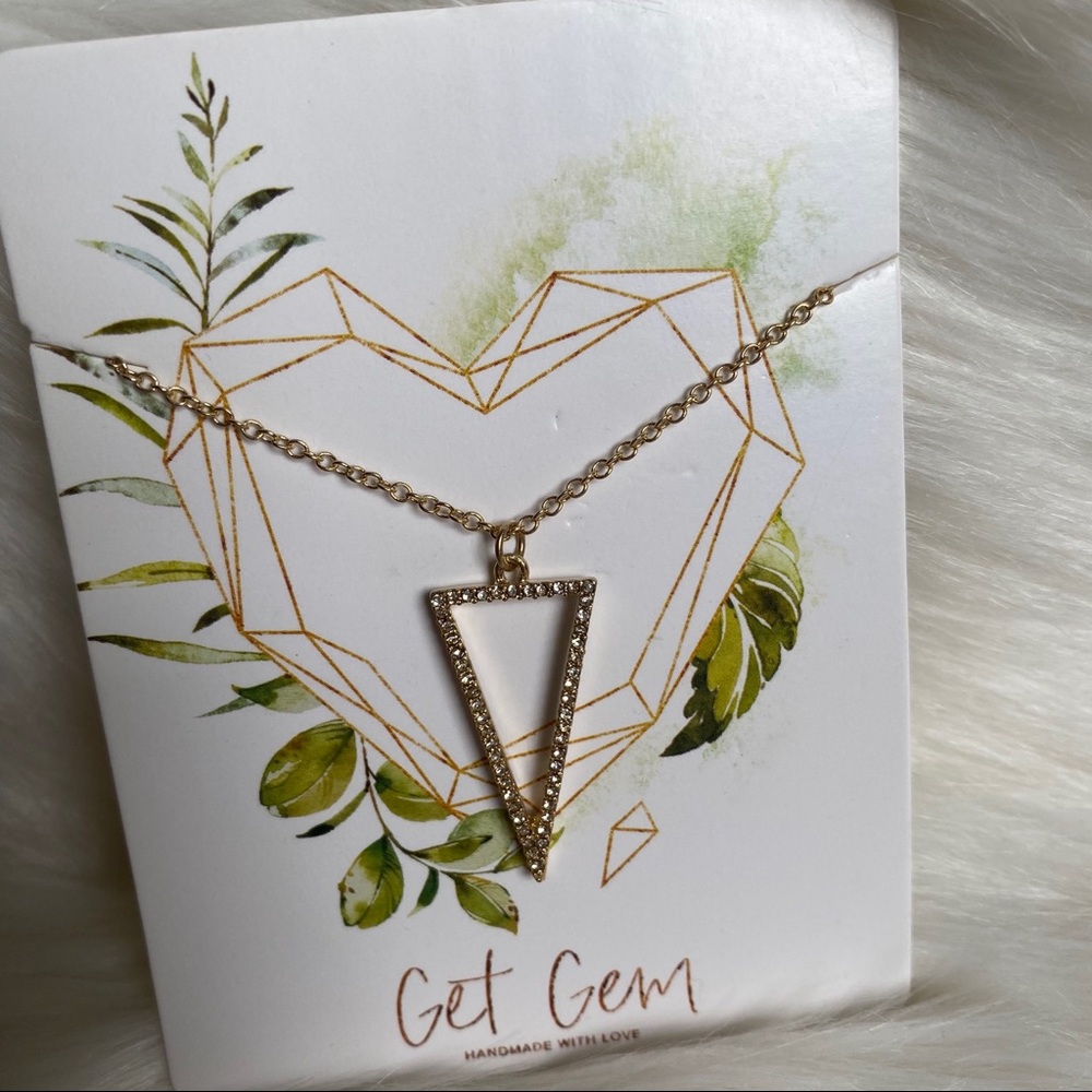 Get Gem Triangle Necklace